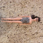 Vintage Barbie Doll Ponytail  Brunette w/ Swimsuit  Mattel