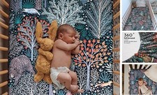 Soft Fitted Crib Sheet, Stretchy and Breathable Toddler Crib Jungle Animals