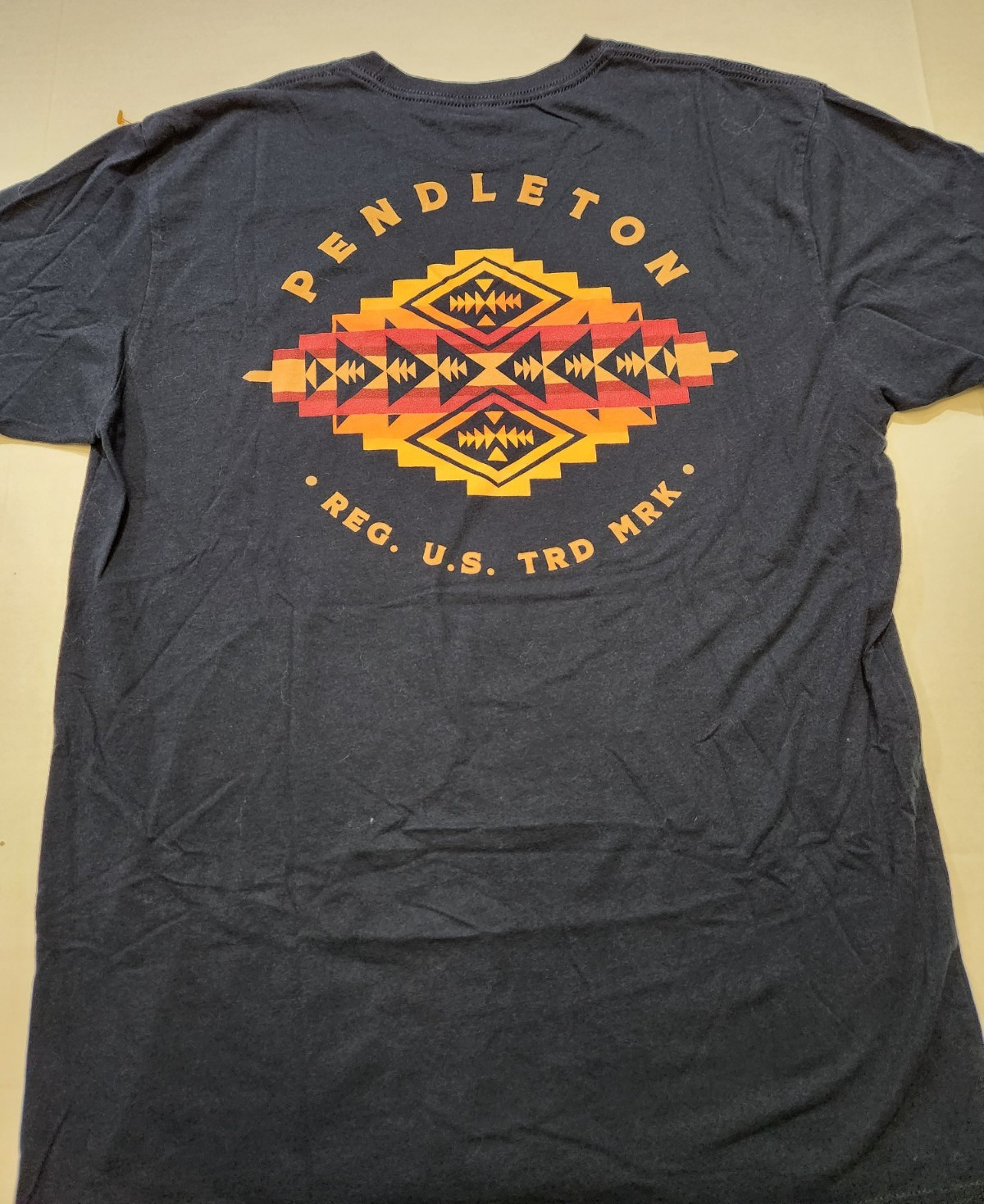Pendleton Aztec Native American Print Blue T-Shir… - image 2