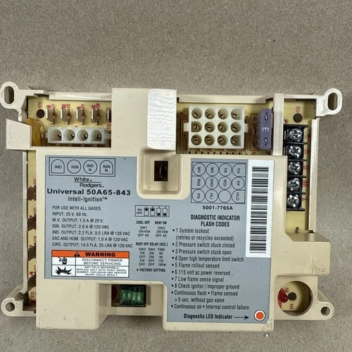 🔥🔥 White Rodgers 50A65-843 Intell-Ignition Hot Surface Ignition Control (N62)