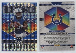 2023 Panini Mosaic Introductions Blue Prizm /99 Anthony Richardson Rookie RC