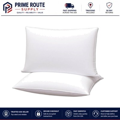 Ultra Thin Extra Soft Hypoallergenic Pillows for Enhanced Sleep - White Set of 2