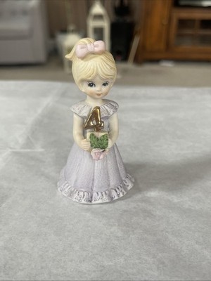 ENESCO GROWING UP GIRLS Age 4 Blonde Birthday Girl - Lavender Dress