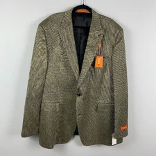 TALLIA Gold Metallic Holiday Dinner Blazer Jacket 50 Long Two-Button