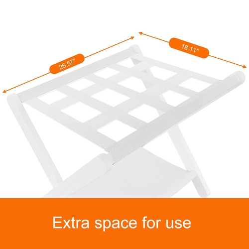 Luggage Rack, Folding Suitcase Stand with Storage Shelf, Heavy-Duty Luggage H... - Picture 3 of 8