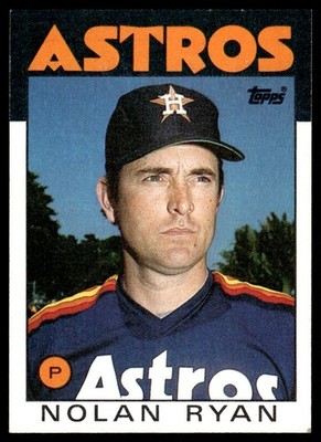 1986 Topps ExNm O18 Nolan Ryan Houston Astros #100