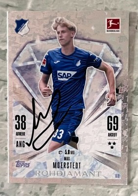 TOPPS: Max Moerstedt. Sig. Sammlerkarte. 100% ECHT. TSG HOFFENHEIM. DFB. 24/25