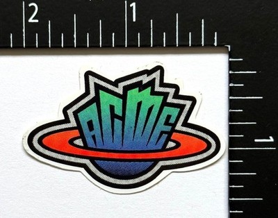 ACME Planet Logo 1994 Original Vintage NOS Skateboard Skate Sticker Aufkleber