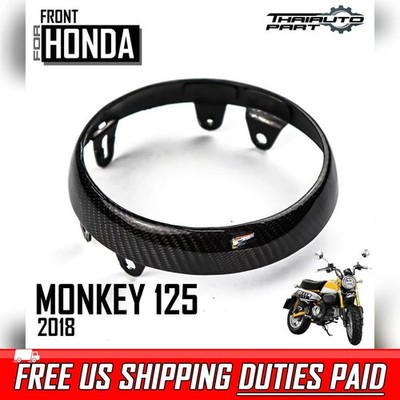Kohlefaser Schwarz Scheinwerfer Lampe Abdeckung für Honda Monkey125 Z125...