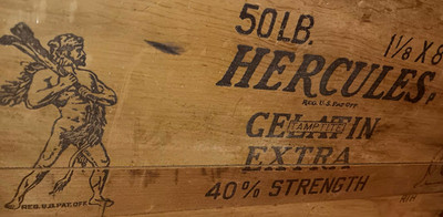 Vintage HERCULES Powder Tamptite Gelatin Extra DYNAMITE Crate 50 lb mining boom