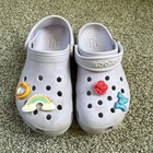 Crocs Little Girls Size C 13 Lavender Purple With Charms GUC — photo 3