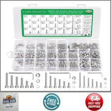 820PCS M2 M3 M4 Screws Nuts Set Stainless Steel Hex Bolt Assortment Kit w/Wrench