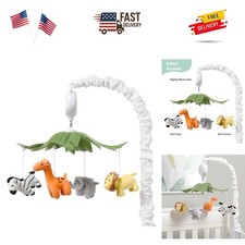 Gently Rotating Baby Crib Mobile - Musical with Safari Animals  Lullabies