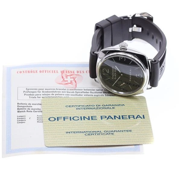 Panerai — Officine Panerai Radiomir Black Seal PAM00183 45mm SS Black Dial Watch #C4436