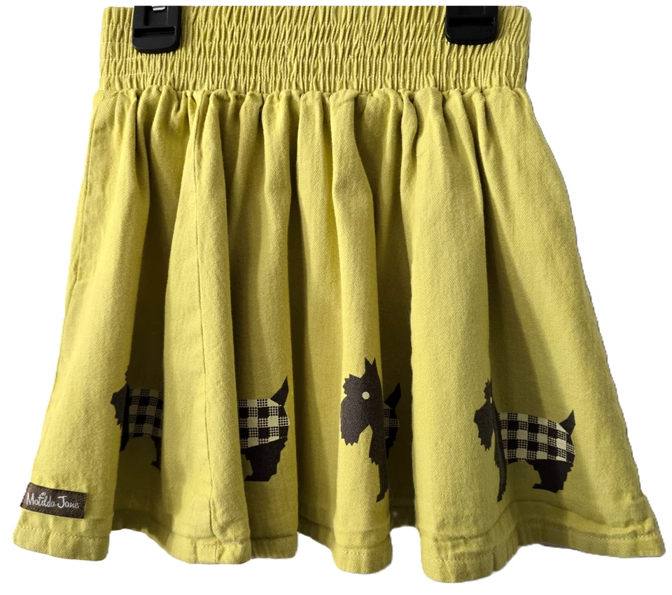 Falda Matilda Jane Scotty Perro 4 4T Patinador Cintura Elástica Escuela Verde Cuadros Otoño Foto 2 de 4