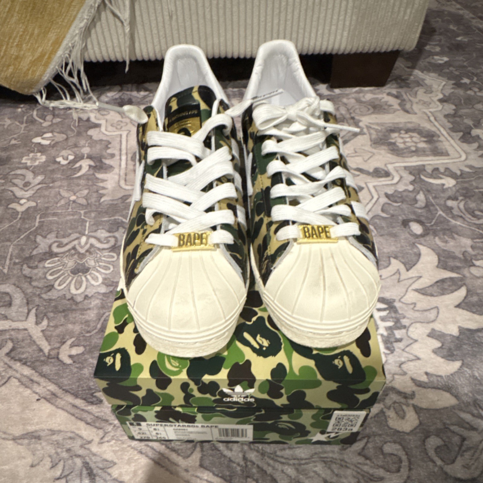 adidas x BAPE Superstar Camouflage Men's Green Low  thumbnail 4