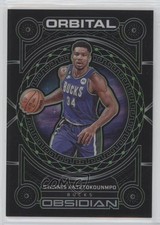 2022 Panini Obsidian Orbital Electric Etch Green 7/25 Giannis Antetokounmpo hs9