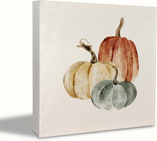 Farmhouse Pumpkin Harvest Wood Sign Plaque, Fall Sign, Home Farmhouse Decor ora