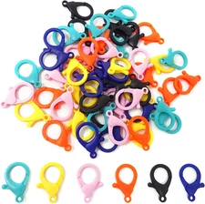 Honbay 60PCS Plastic Lobster Claw Clasps Lanyard Snap Hooks Clips for DIY