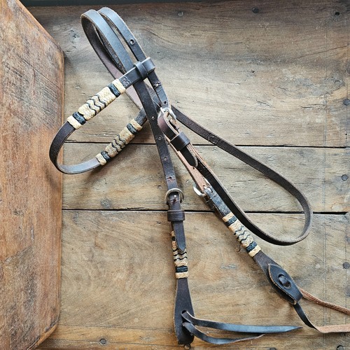 Bandeau En Cuir Clouté Martin Saddlery - Coiffe Western Pour Cheval, Couleur Chocolat