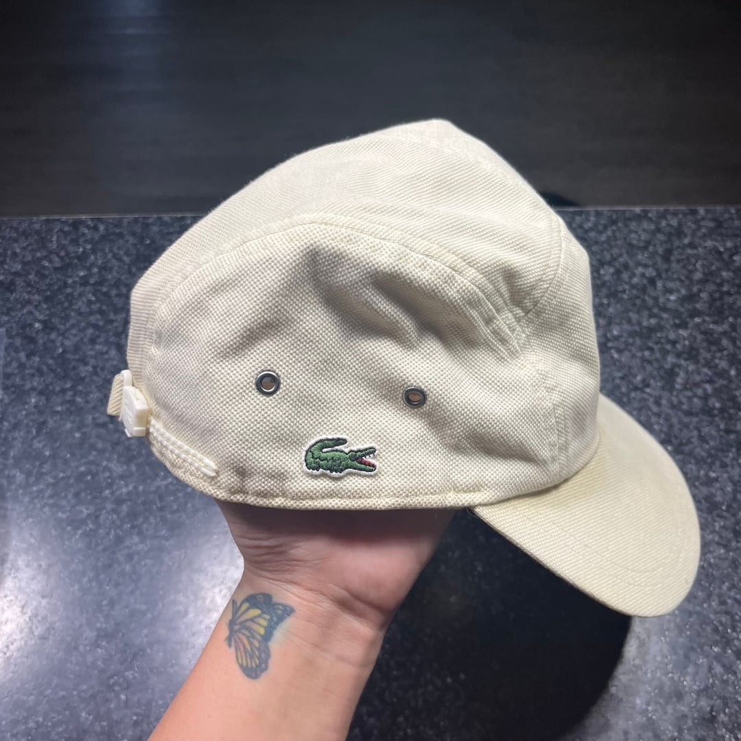 Supreme Lacoste Pique Knit Camp Cap Light Yellow SS17 thumbnail 3