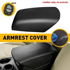 For Ford Explorer Black Leather Console Lid Armrest Cover Black Stitch 2011-2018 For Ford Explorer Black Leather Console Lid Armrest Cover Black Stitch 2011-2018