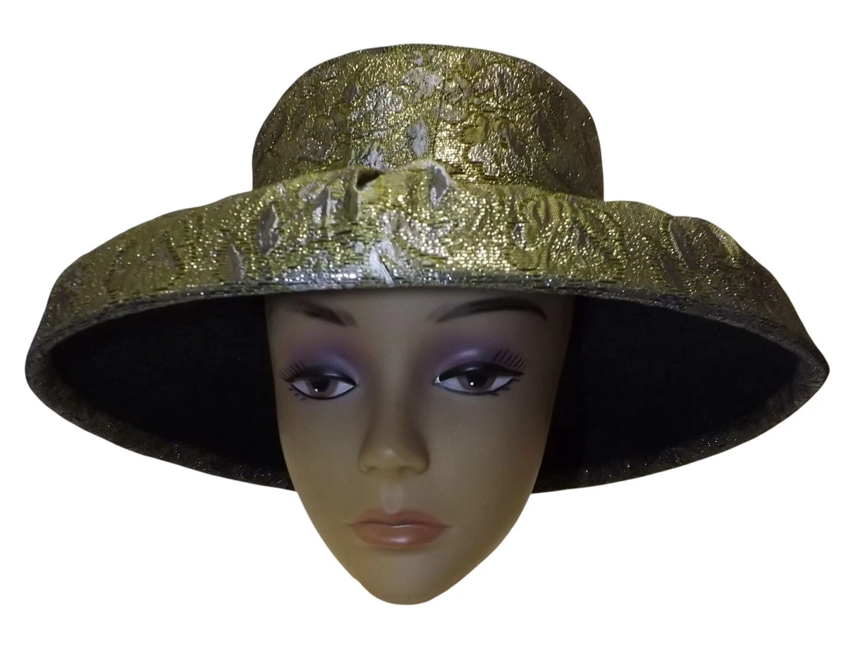 Wide Brim Gold Vintage Hats for Women | eBay