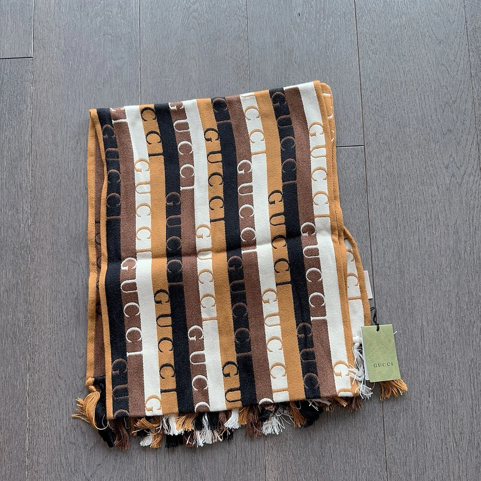 Foulard à rayures logo Gucci