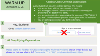 Simplifying Expressions Lesson Plan *Teacher Edition