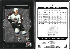 07/08 2007-08 O-Pee-Chee Micromotion Black #127 Tyler Arnason Avalanche /100