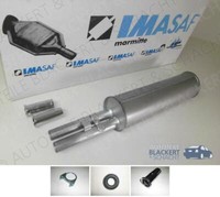 Imasaf ESD Auspuff Endtopf+Anbauteile+Blende für Mercedes-Benz W111+W108+W109