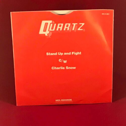 QUARTZ Stand Up And Fight 1980 UK 7" vinyl single MCA record 45 NWOBHM - Picture 2 of 3