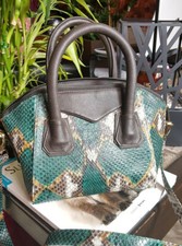 Sac à main en cuir de python véritable