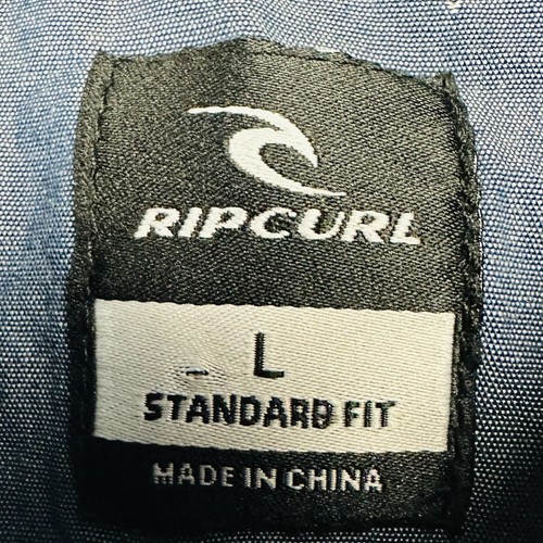 Rip Curl Men's Short Sleeve Shirt Size L Standard Fit Grey Diamond Pattern - Picture 5 of 13