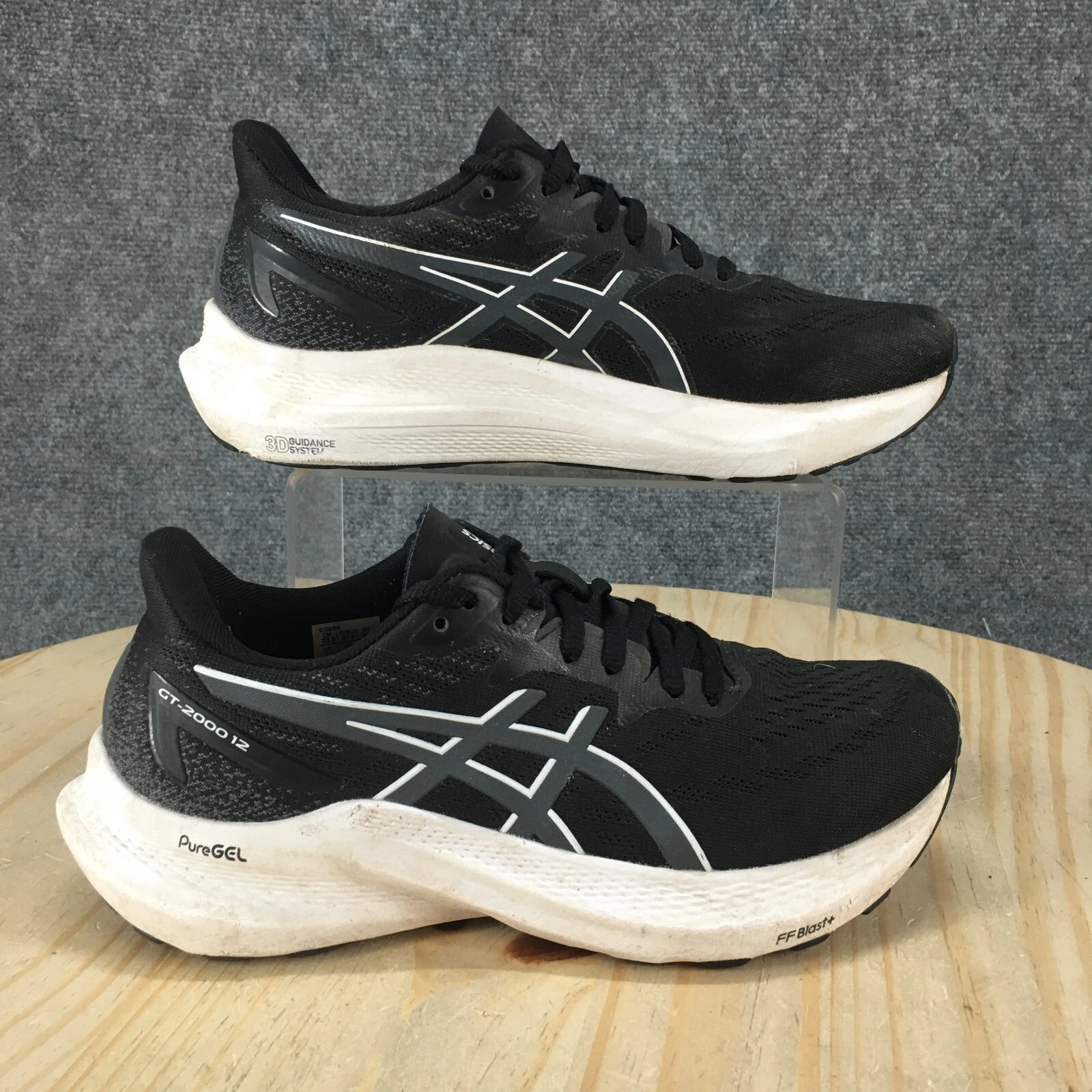 Scarpe Asics donna 6.5 GT 2000 10 sneakers nere stringate casual sportive1012B506