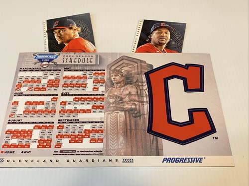 Cleveland Guardians 2024 Magnet Schedule &amp; Logo w/ Pocket Schedules MLB ...