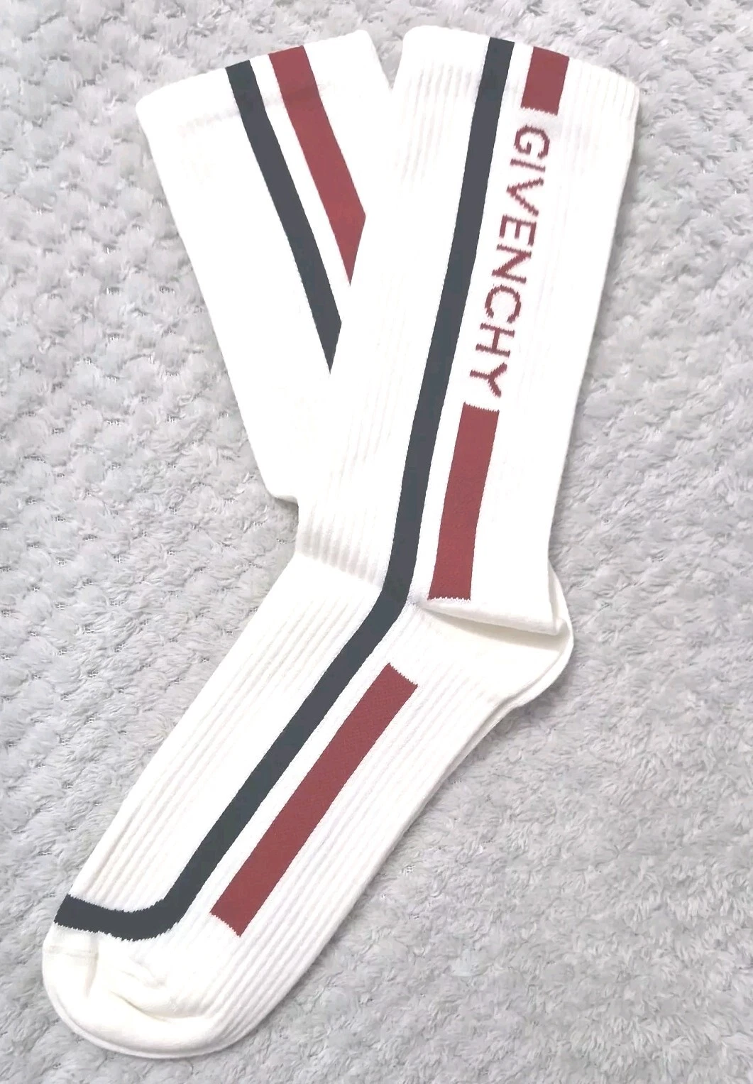 Givenchy Logo Socks In Natural White RRP£141