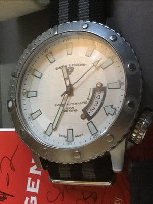 swiss legendAuto Atlantis watch eta =caliber#2824-2 3000 ft rated