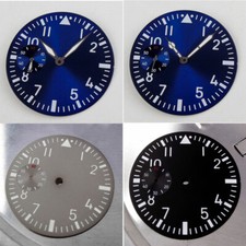 38.9mm Sterile Watch Dial Hands For 6497 3600 Hand Winding Movement Green Lume