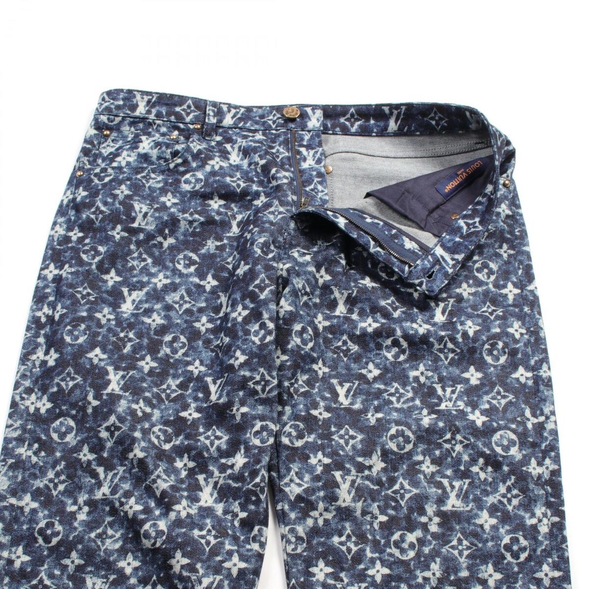 LOUIS VUITTON Monogram Denim pants RM232M ZO9 HPD15W cotton LOUIS VUITTON Monogram Denim pants RM232M ZO9 HPD15W cotton
