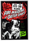 FIRE MAIDENS OF OUTER SPACE VINYL STICKER VINTAGE SCI FI HORROR B-MOVIE POSTER