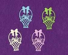 EASTER BASKET with eggs die cuts scrapbook cards