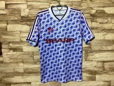 MANCHESTER UNITED 1990 1991 1992 Away Football Shirt Soccer Jersey AdidasSz34-36