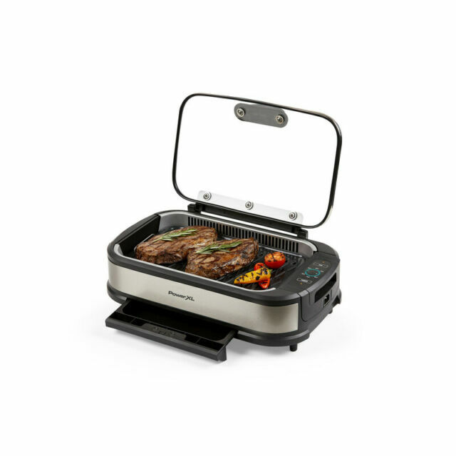 PowerXL Smokeless Grill Griddle Pans -Black 752356829759|