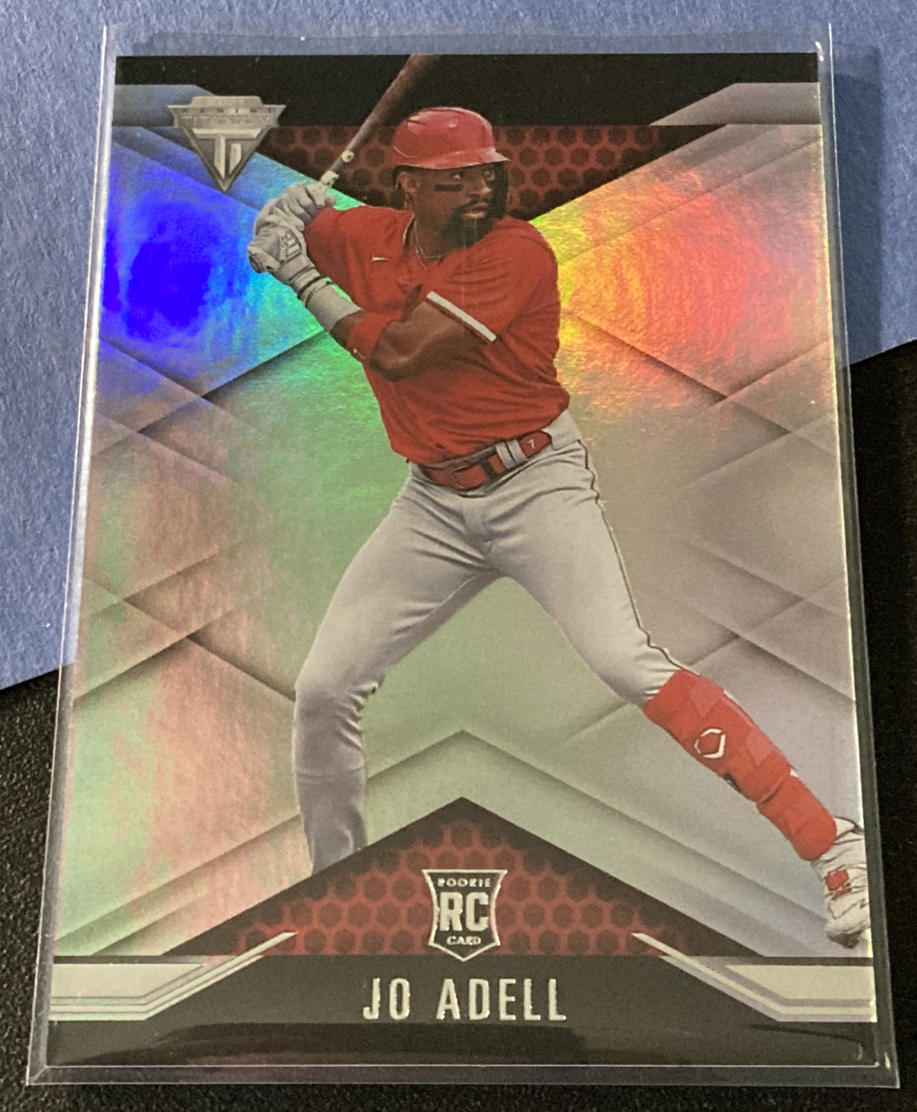 2021 Panini Chronicles Titanium Base #1 Jo Adell RC LA Angels Rookie