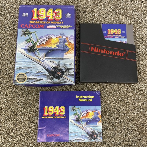 circle seal 1943 The Battle of Midway complete in box nintendo nes original game