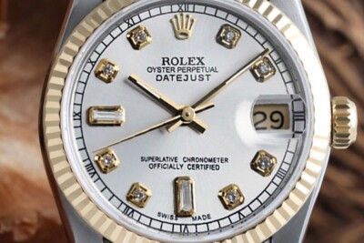 Rolex Datejust 31 mm Silver Dial Diamond Accent Two Tone Women's Watch