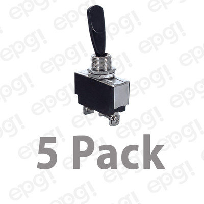 5 PACK - SPDT (ON/ON) HEAVY DUTY BAT HANDLE TOGGLE SWITCH 15A-125V # 66-1821-5PK