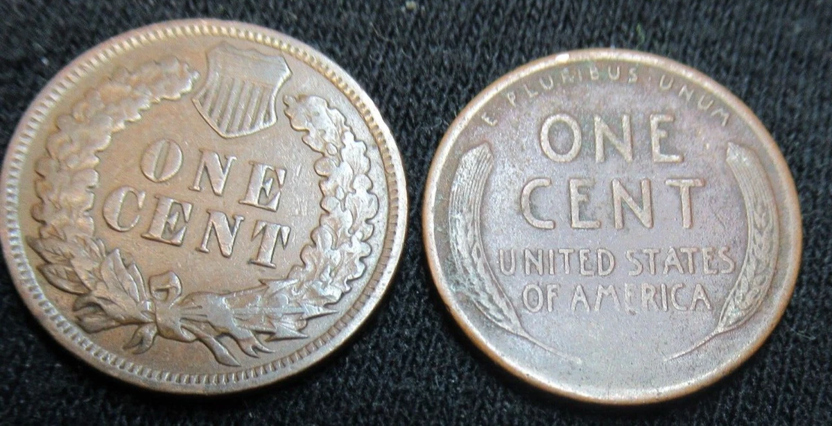 Alte Vintage Indian Head Penny Rolle (50 Stück) - Versiegelt Mit Vergilbtem Klebeband