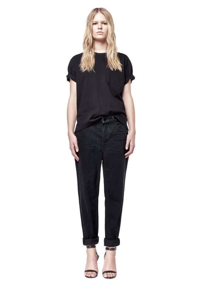 $300 Alexander Wang 003 Boy Fit Boyfriend Black Jeans 26